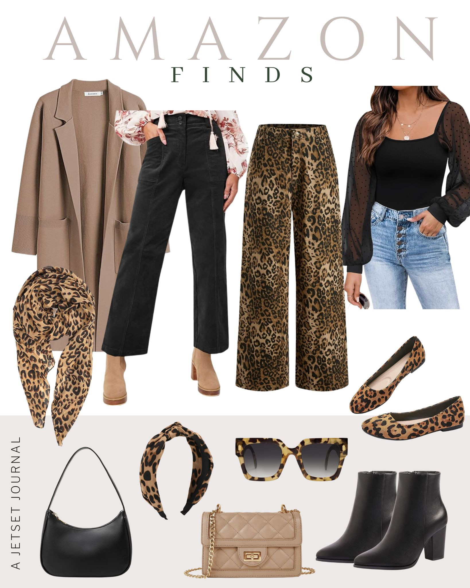 Add some trendy leopard print to your wardrobe!

prints and patterns, chic and trendy, fashion essential, animal print, fall fashion, cute accessories, black booties, wide leg pants, affordable style 

 #LTKSeasonal #LTKU #LTKStyleTip