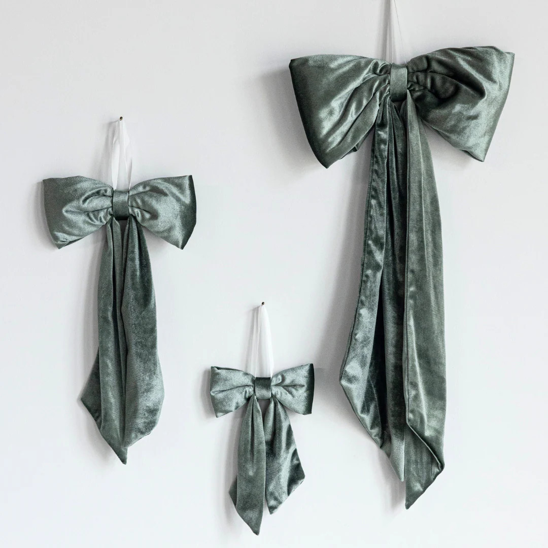 Sage Velvet Holiday Bows | By Luxe B Co. | luxe bCO