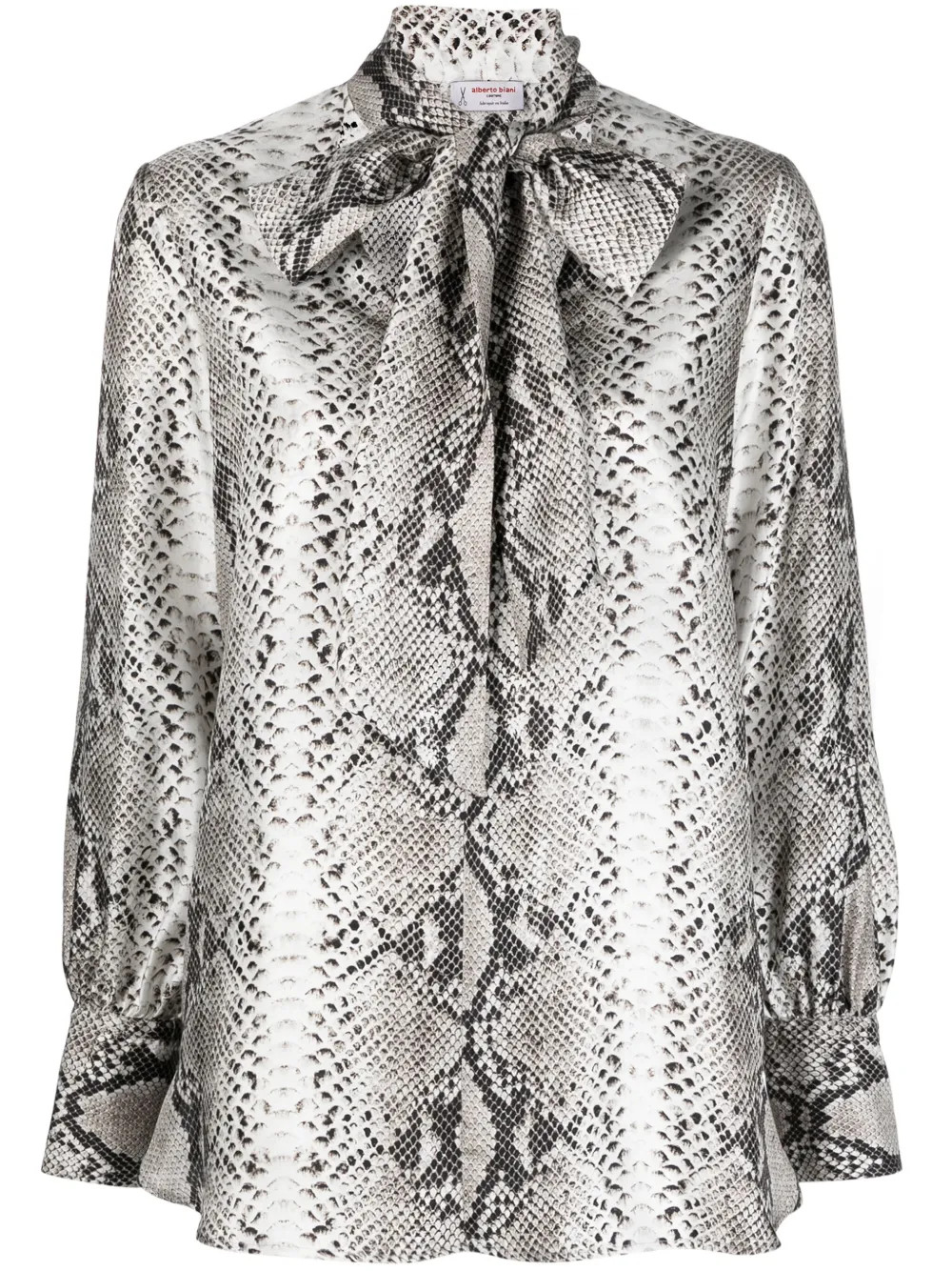Alberto Biani snakeskin-print Silk Blouse - Farfetch | Farfetch Global
