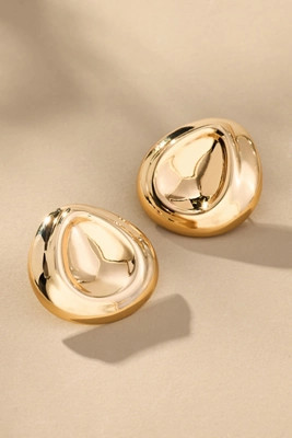 Indented Oval Bean Earrings | Anthropologie (US)