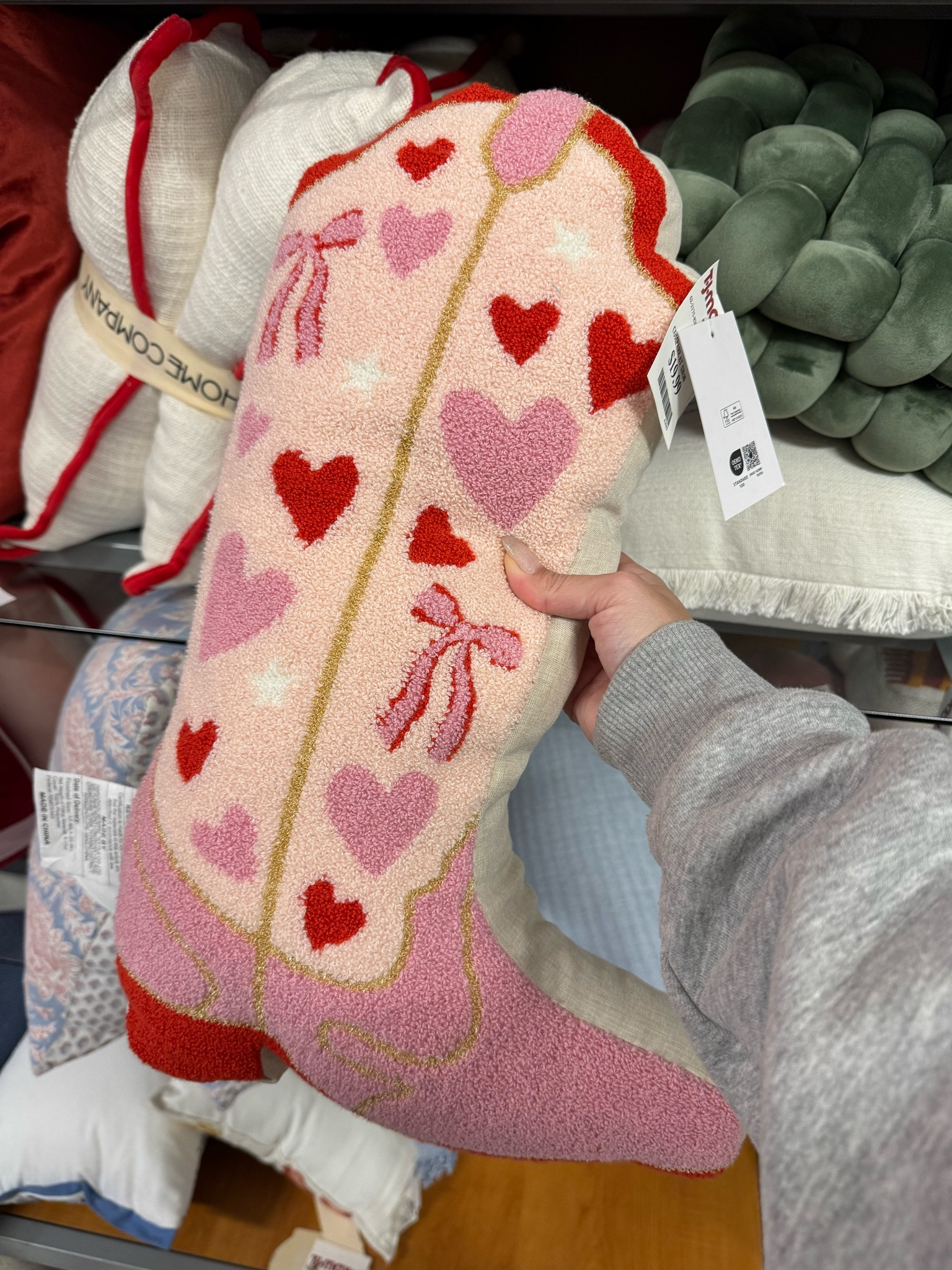 The cutest cow boy boot pillow ❤️🎀 

#LTKFamily #LTKSeasonal #LTKHome