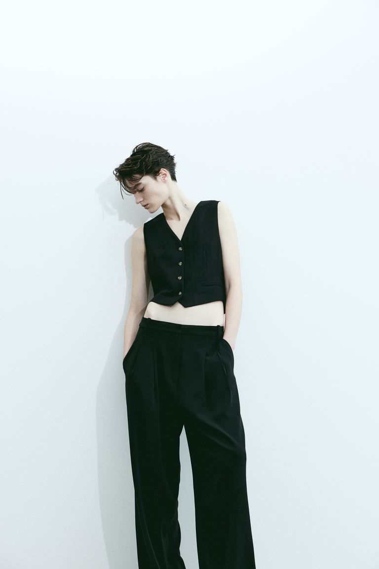 Tailored Suit Vest - Black - Ladies | H&M US | H&M (US + CA)