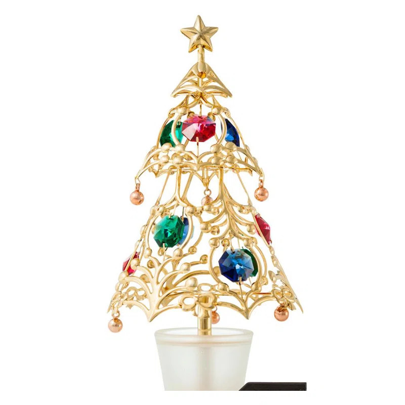 24K Plated Christmas Tabletop Tree | Wayfair North America