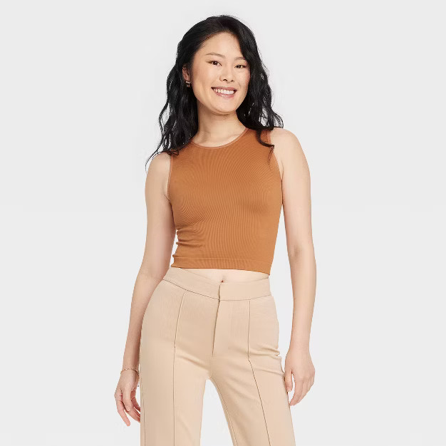 Women's Slim Fit Seamless Muscle Tank - A New Day™ | Target