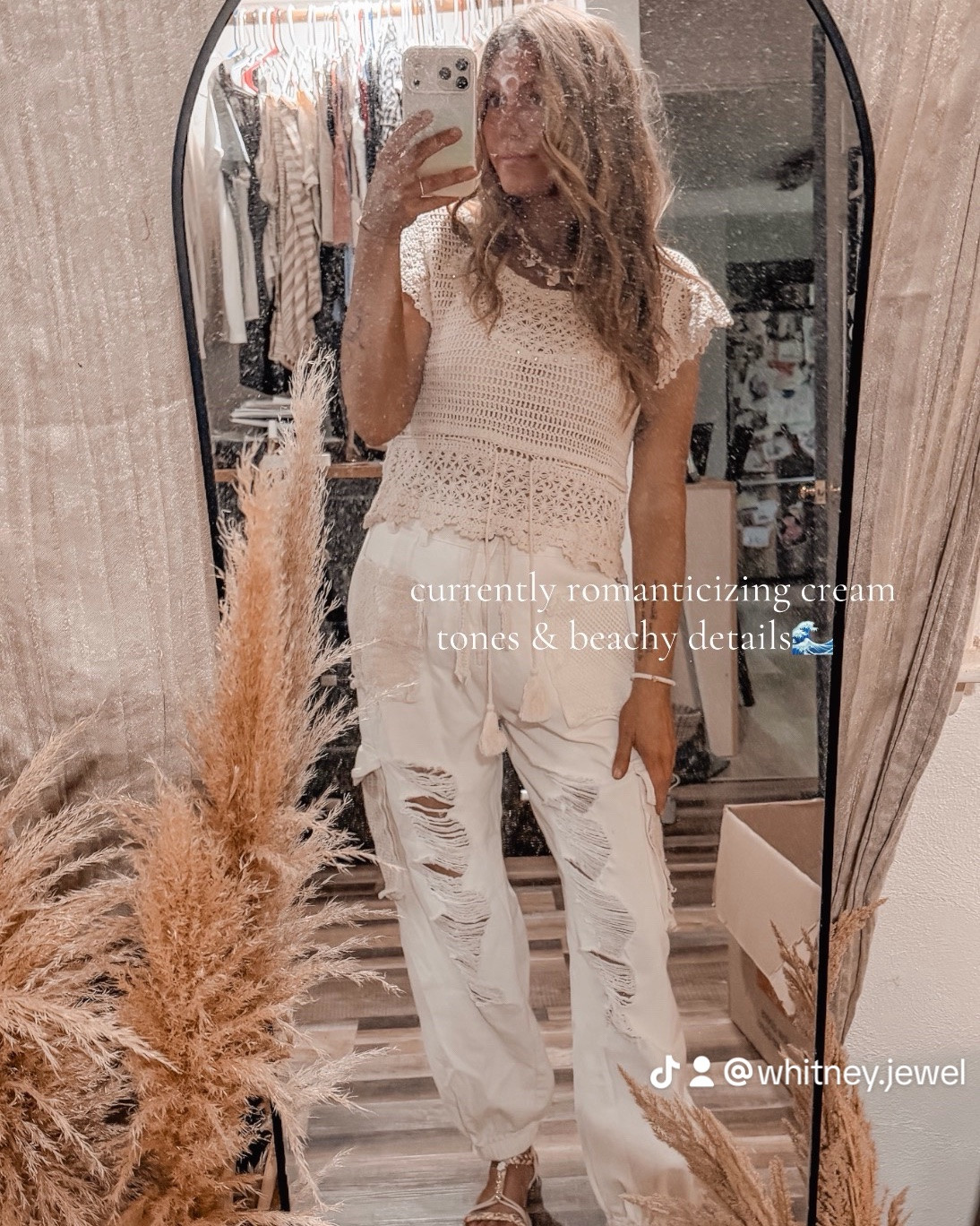 The older I get the more I just want outfits that feel like me 🤍
Comfy, beachy, feminine, a little boho, a little coastal grandma, a little cinnamon girl energy 😂

Today’s fit details:
☁️ crochet knit top
🐚 shell charm necklace
🤍 distressed cream joggers
🌺 beachy braided sandals
✨ all linked on my LTK

I swear the tiny details make the whole outfit feel like a vacation even in Indiana 😂

#ootd #coastalboho #cinnamongirl #bohostyle #neutralstyle #momstyle #beachyvibes #ltkstyle #summerstyle #outfitinspo




vacation outfits beach

#LTKootd #LTKgrwm #LTKSaleAlert