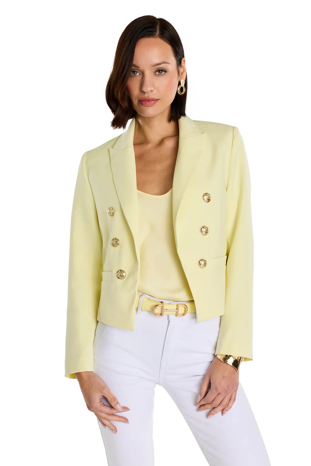Gabrielle Double Breasted Blazer - Sunshine Yellow | The Noli Shop