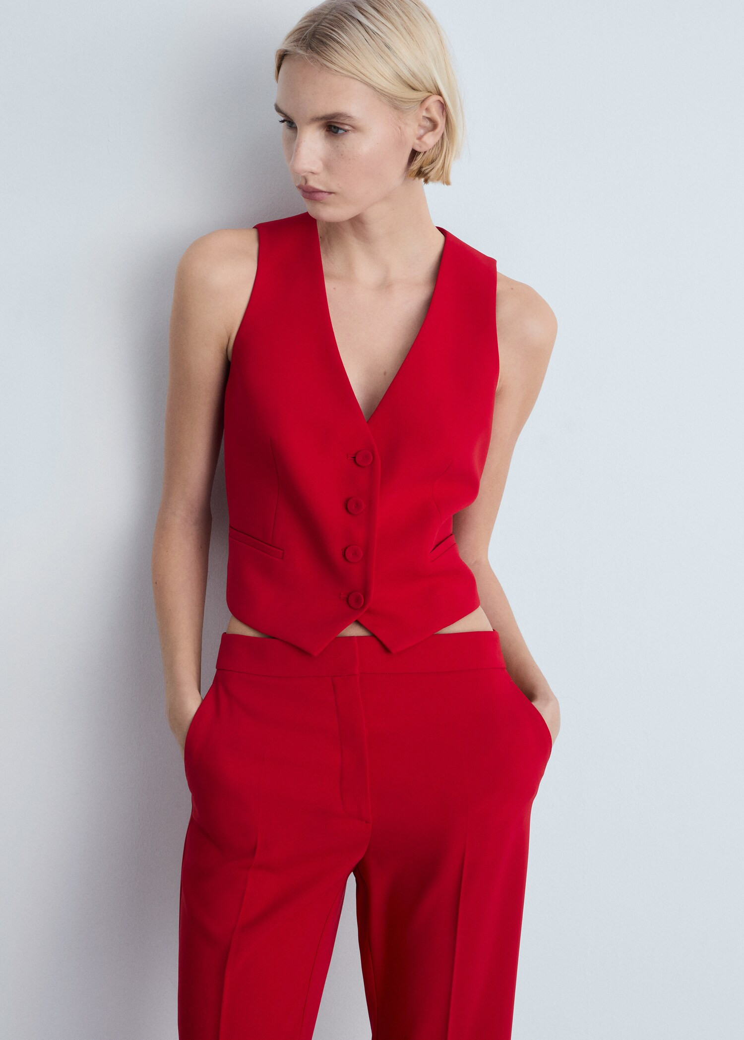 Suit waistcoat with buttons - Women | MANGO USA | Mango (US/MX/AU)