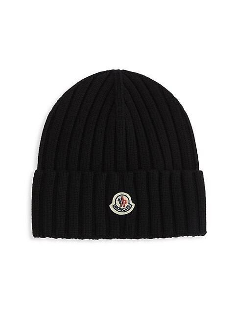 Moncler Rib-Knit Logo Beanie | Saks Fifth Avenue