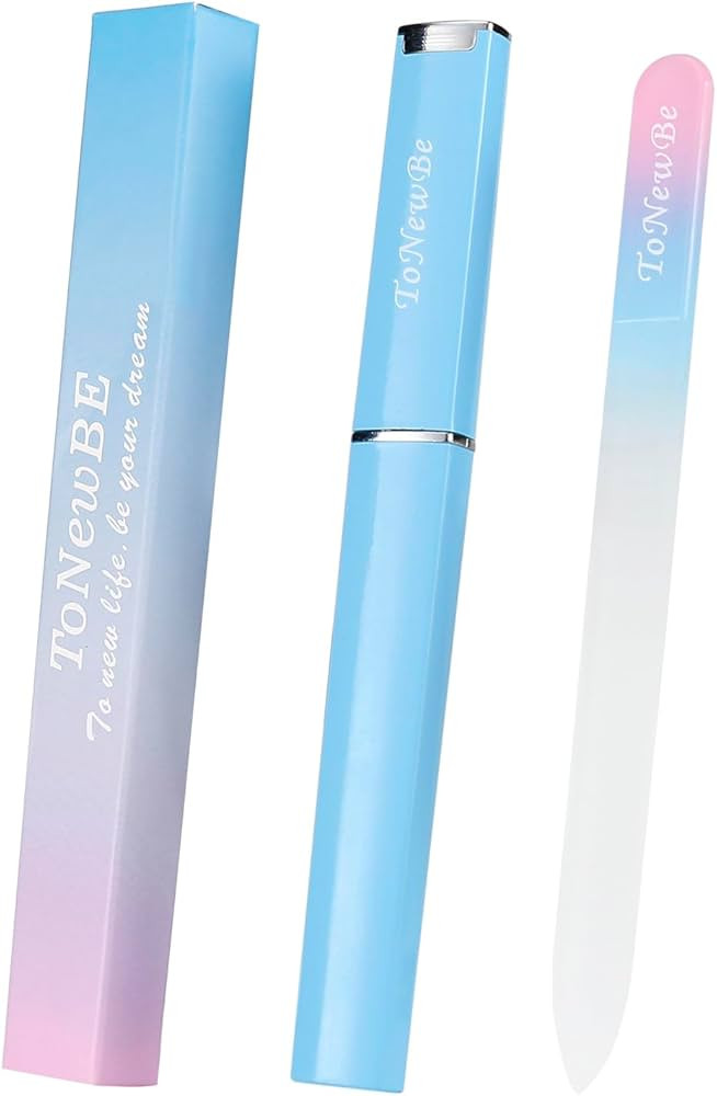 Glass Nail File in Case, Crystal Nail File, Glass Fingernail File, Czech Glass File, Double-Sided... | Amazon (US)
