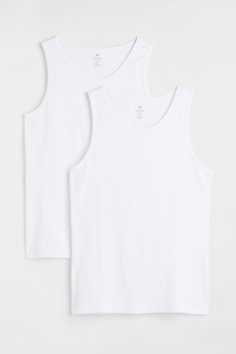 2er-Pack Tanktops Regular Fit | H&M (DE, AT, CH, NL, FI)