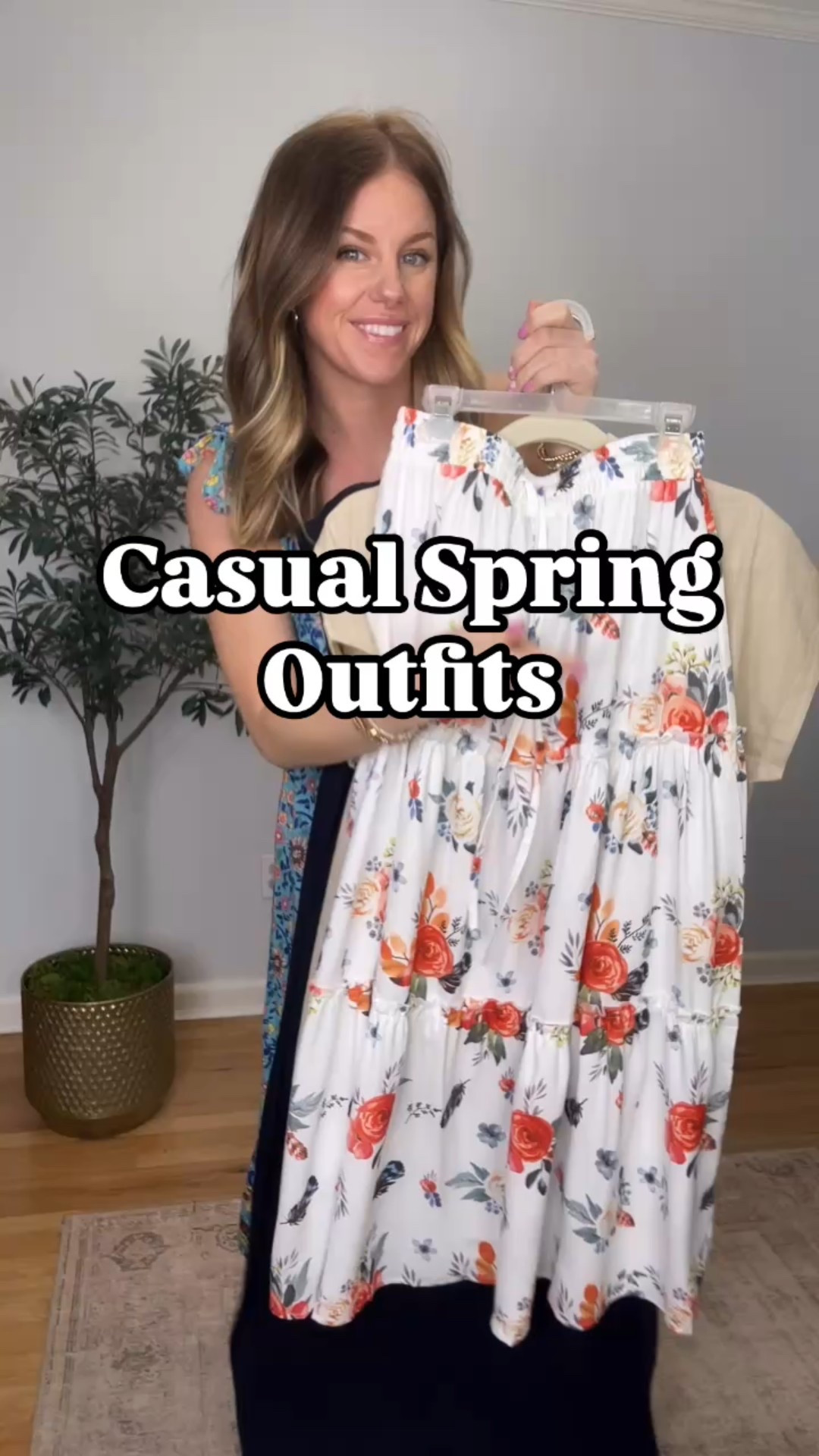 Cute casual spring outfits! I love a good comfy maxi dress that you can just throw on and go, the extended shoulder style is so cute and I love that it’s available in so many colors nice and soft. Wearing a size small. The printed skirt is really cute with a basic tank and a denim jacket. I originally ordered this button-down as a dress, but it was a little bit too sheer to wear on its own so I paired it with a pair of jeans and a tank and I think it turned out so cute wearing size small. 

#LTKSaleAlert #LTKSeasonal #LTKFindsUnder50