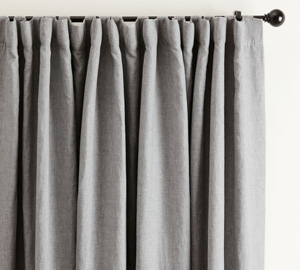 Click for more info about Custom Belgian Flax Linen Blackout Curtain - Flagstone