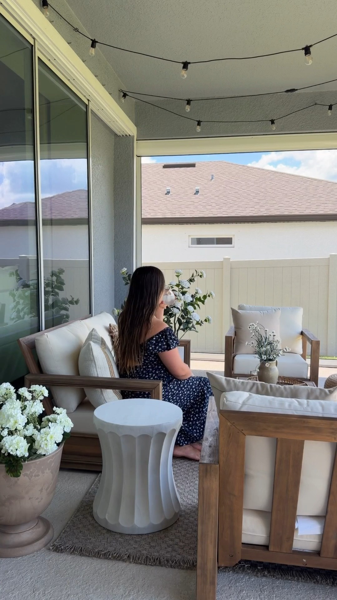 Small patio… but make it feel like a getaway. I didn’t need more space, just smarter pieces.

From compact seating that actually fits, to layered textures that make it feel styled (not crowded), this little patio is now one of my favorite spots in our home 🤍

Proof that you don’t need a big 
space to create something beautiful.

@Wayfair #wayfairhome #patio #outdoor

#LTKSeasonal #LTKHome