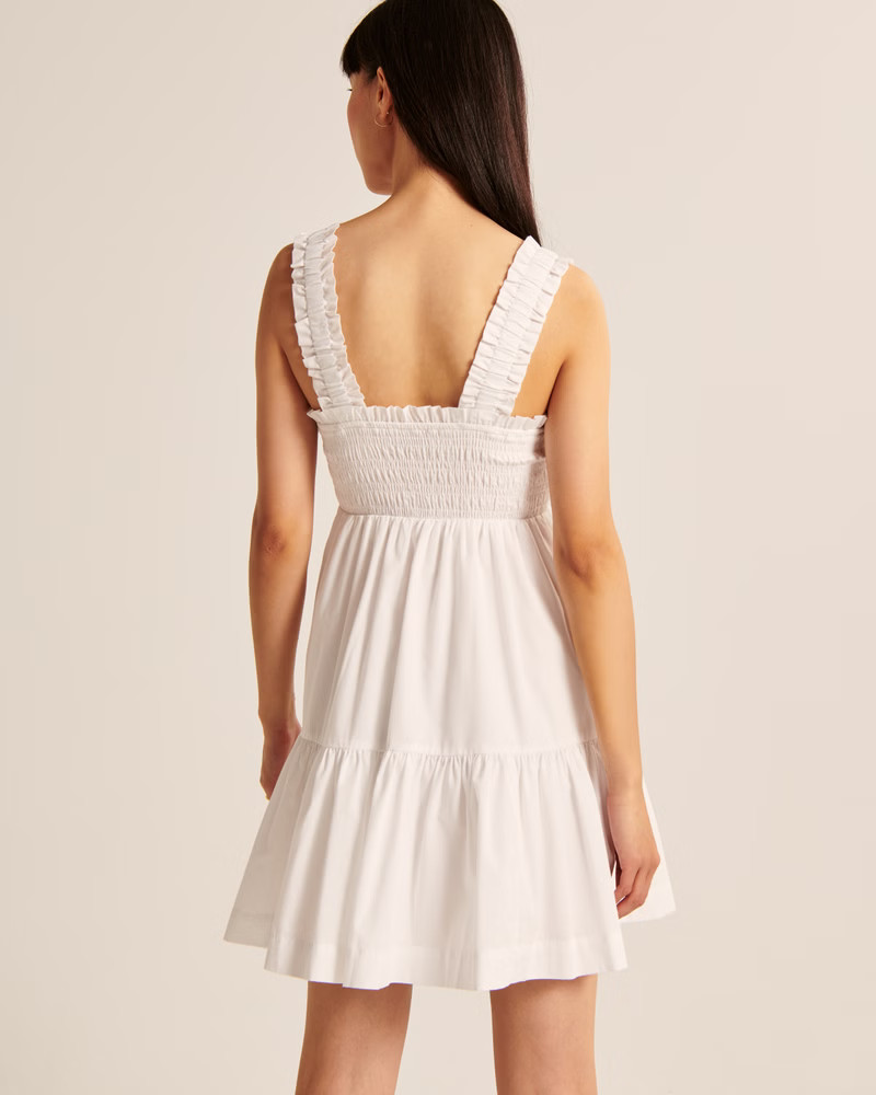 Smocked Bodice Easy Mini Dress | Abercrombie & Fitch (US)