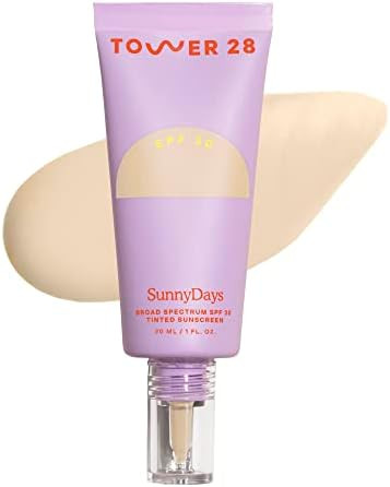 Tower 28 SunnyDays SPF 30 Tinted Moisturizer - 2-in-1 Buildable Coverage Foundation + Mineral Sun... | Amazon (US)