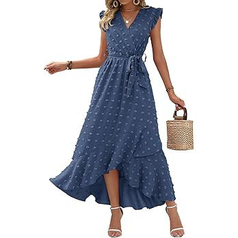 BTFBM Boho Dresses for Women 2026 Summer Fashion Cap Sleeve Swiss Dot Flowy Ruffle Beach Wedding ... | Amazon (US)