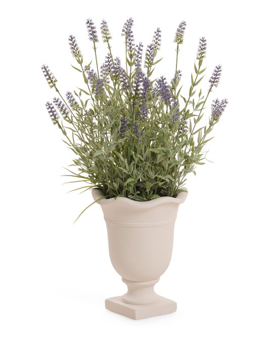 28in Uv Resistant Outdoor Safe Faux Lavender In Planter | Plants & Planters | Marshalls | Marshalls