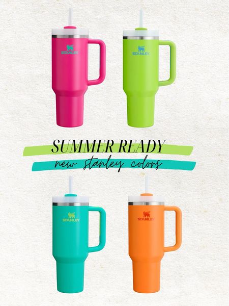New Stanley!!  🤩 obsessed with these bright new Stanley cup colors for summer! 

Stanley, pink Stanley, orange Stanley, hot pink Stanley, teal Stanley, lime green Stanley, teen girl gift, gift for her, mom gift, friend gift, Christine Andrew 

#LTKGiftGuide #LTKFindsUnder50 #LTKSeasonal