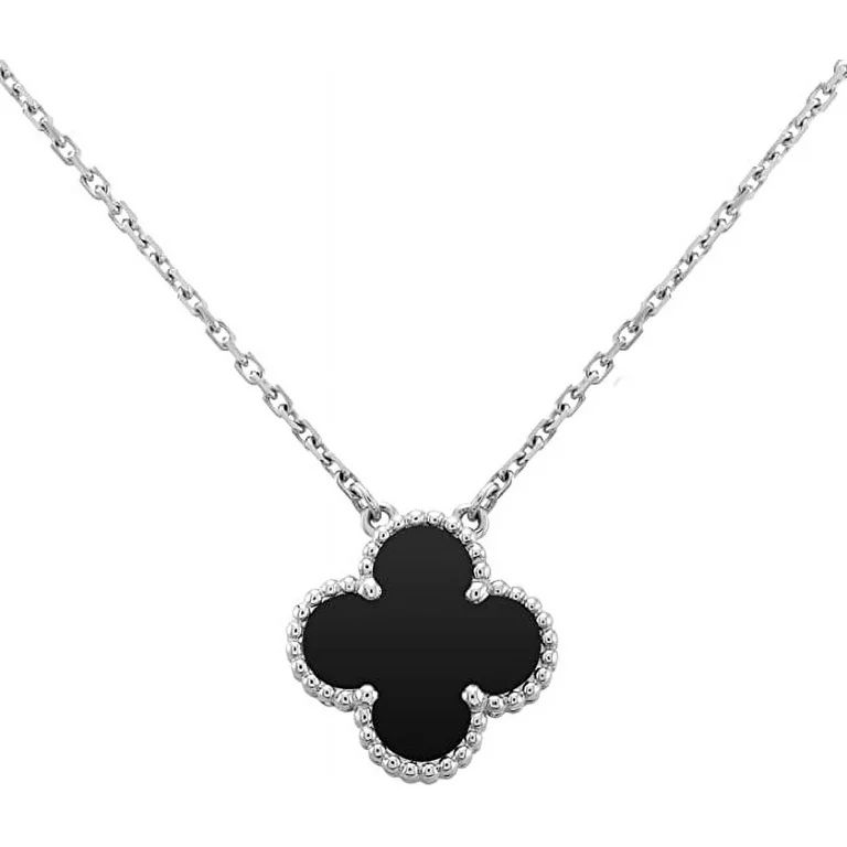Clover Pendant Necklace For Women,Vintage Alhambra Carnelian Stone Pendant Necklace For Van Cleef... | Walmart (US)