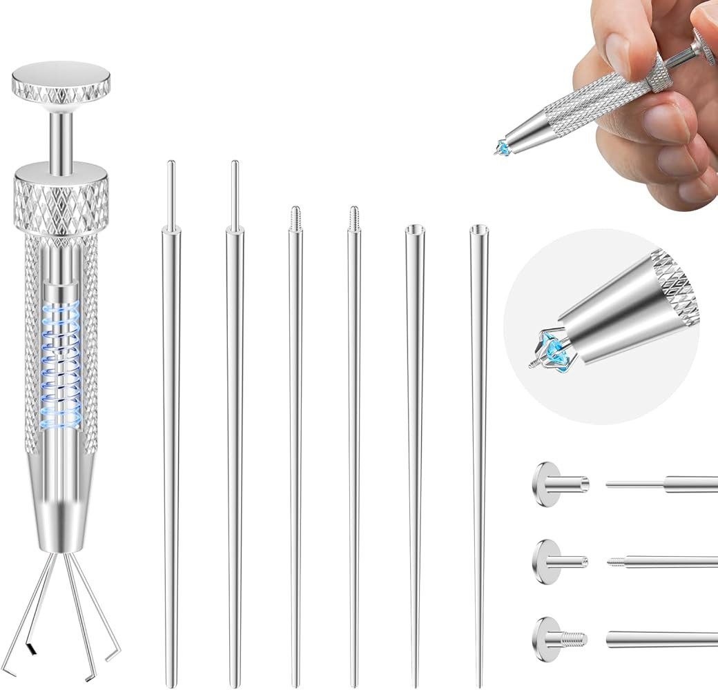Upgraded Anti-slip Piercing Taper Ball Grabber Tool for Changing Jewelry - 16G 18G 20G Stainless ... | Amazon (US)