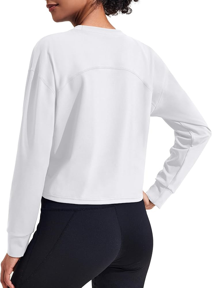 Pinspark Cropped Long Sleeve Workout Tops for Women Loose Fit Crop Quick Dry Running Athletic Shi... | Amazon (US)