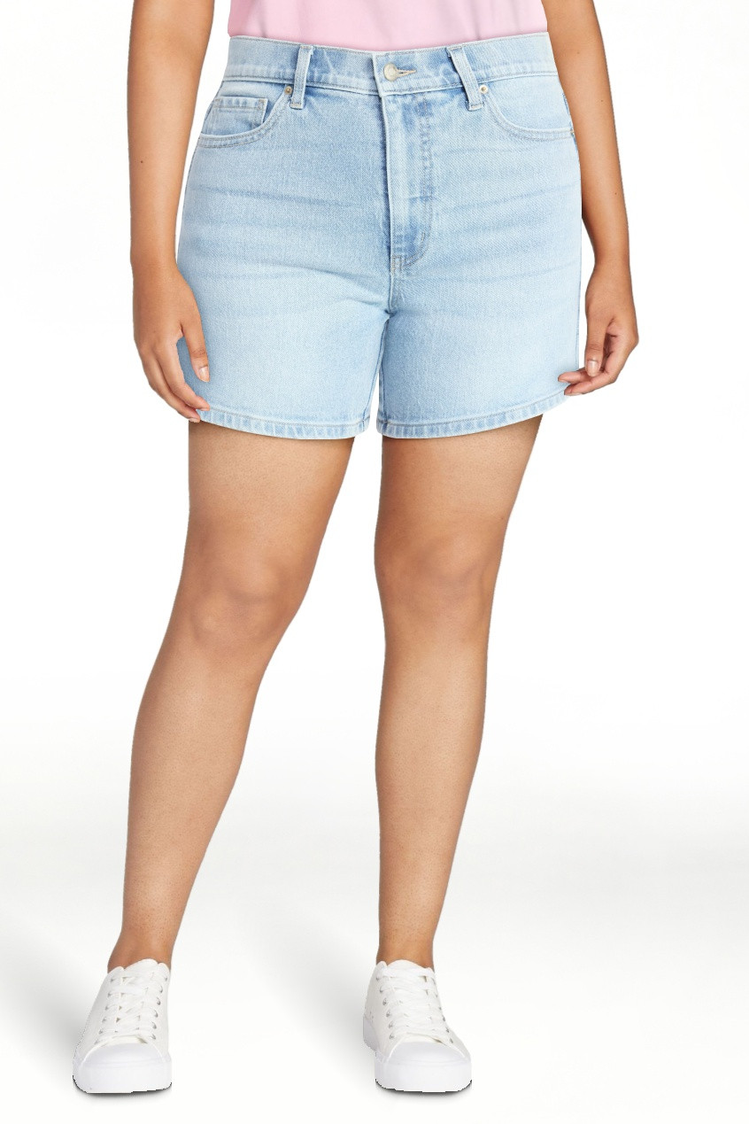 Time and Tru Women's High Rise Denim Shorts, 5" Inseam, Sizes 0-20 | Walmart (US)