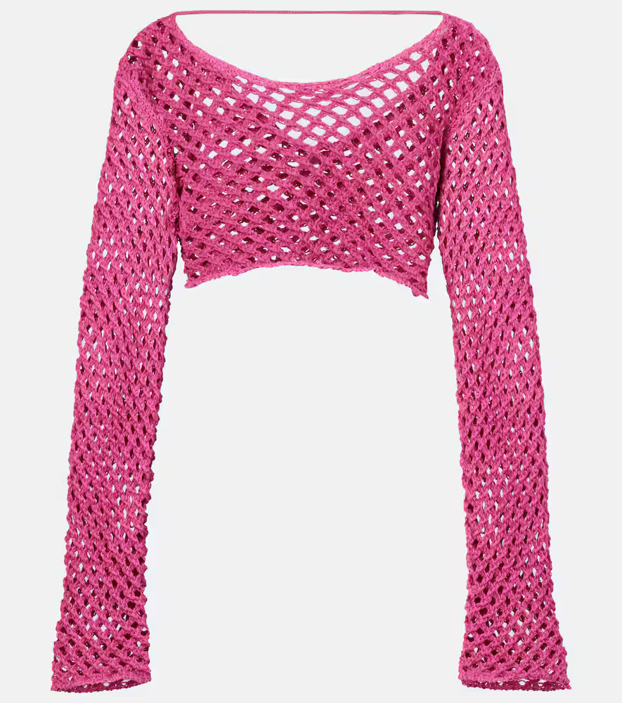 Bananhot Magen crochet cotton-blend crop top | Mytheresa (US/CA)