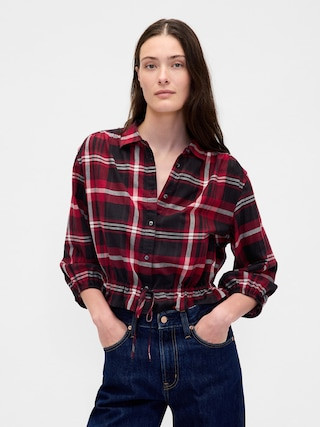 Plaid Tie-Waist Top | Gap (US)