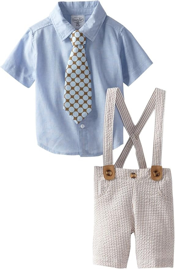 Mud Pie Baby Boy 3-Piece Seersucker Set | Amazon (US)