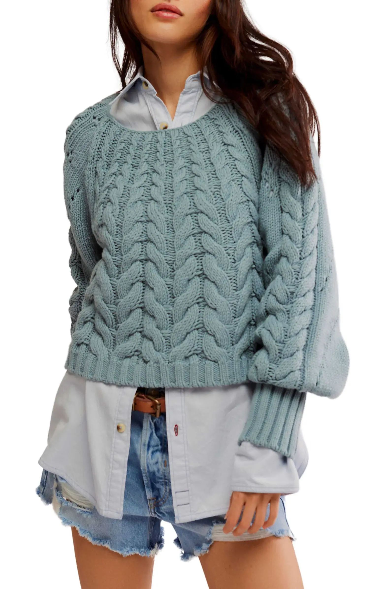 Sandre Cable Stitch Pullover | Nordstrom