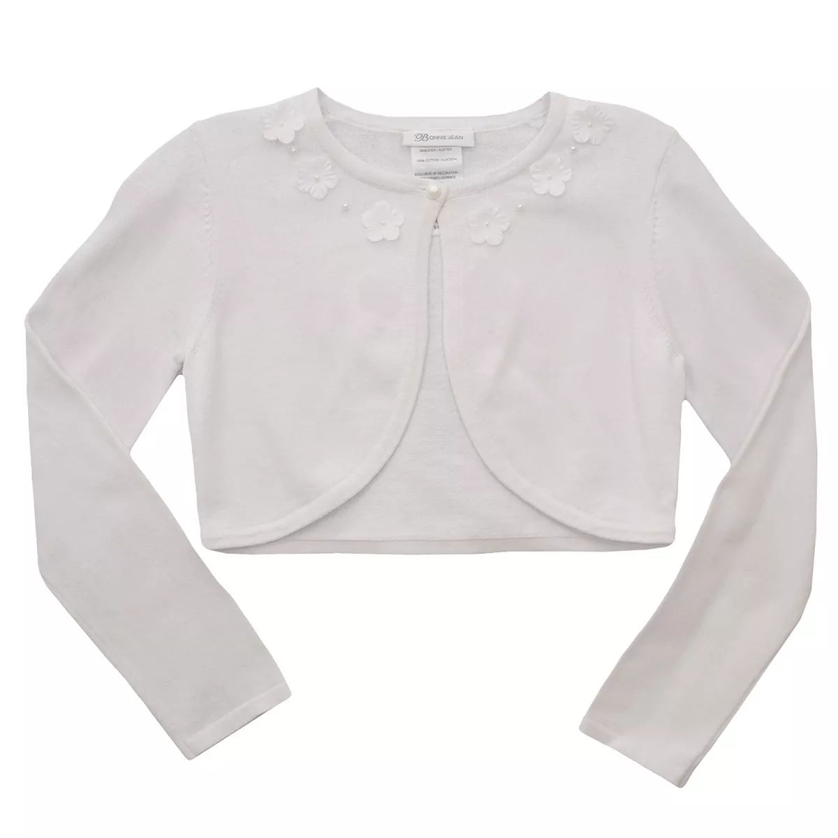 Girls 7-16 Bonnie Jean Floral Neck Cardigan Sweater in Regular & Plus Size | Kohl's