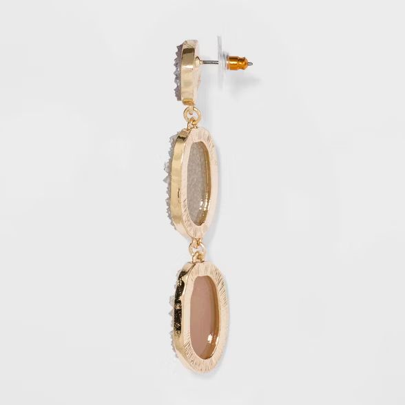 SUGARFIX by BaubleBar Tri-Tone Druzy Drop Earrings | Target