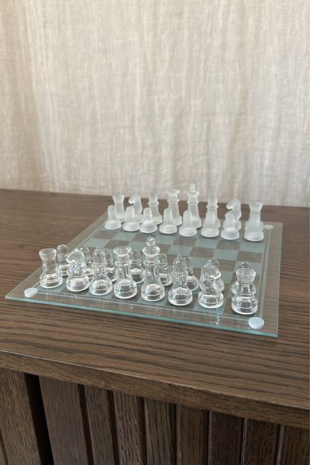 Aesthetic chess board! Looove this chess board game in glass 🤍🤍✨ 

#LTKfindsunder50 #LTKhome #LTKparties