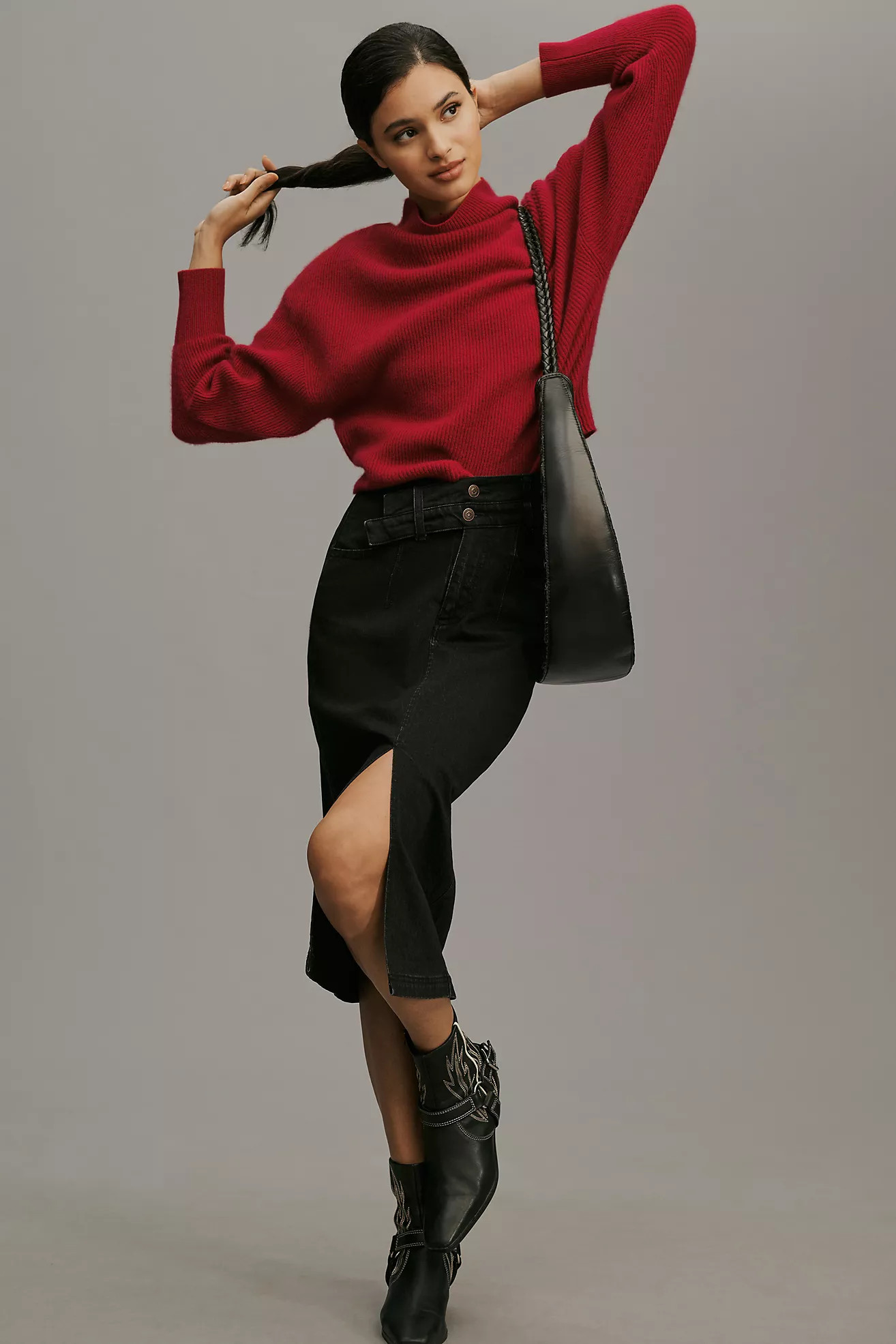 Pilcro Ribbed Cashmere Sweater | Anthropologie (US)