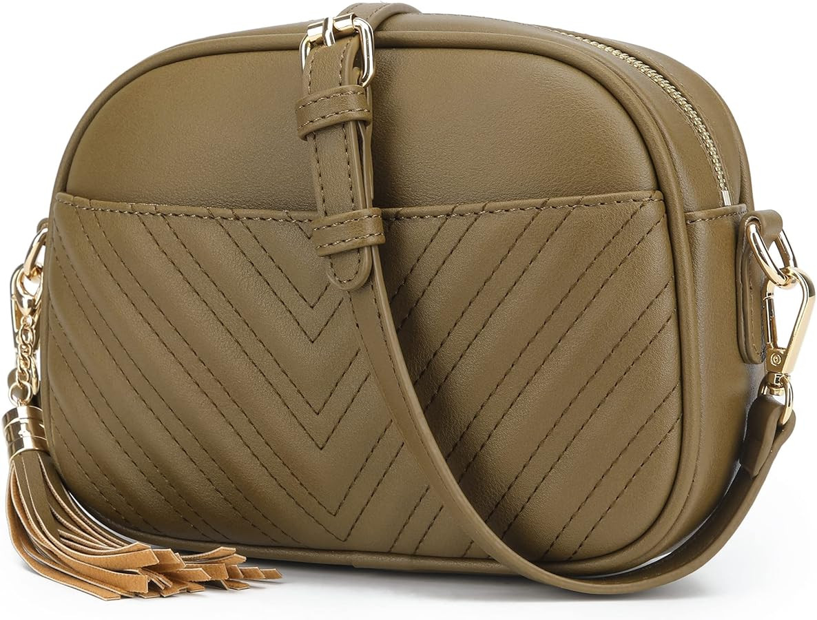 lola mae Quilted Crossbody Bag, Trendy Design Shoulder Purse | Amazon (US)