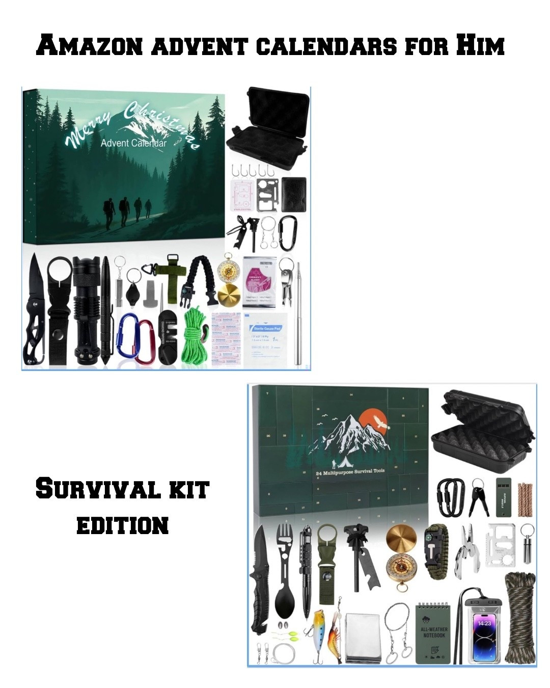 Amazon Advent Calendars for him. I grabbed these for my boys for Christmas and I know they’re going to love them.  

Amazon, Amazon gifts, advent calendars 

#LTKGiftGuide #LTKHoliday #LTKCyberWeek