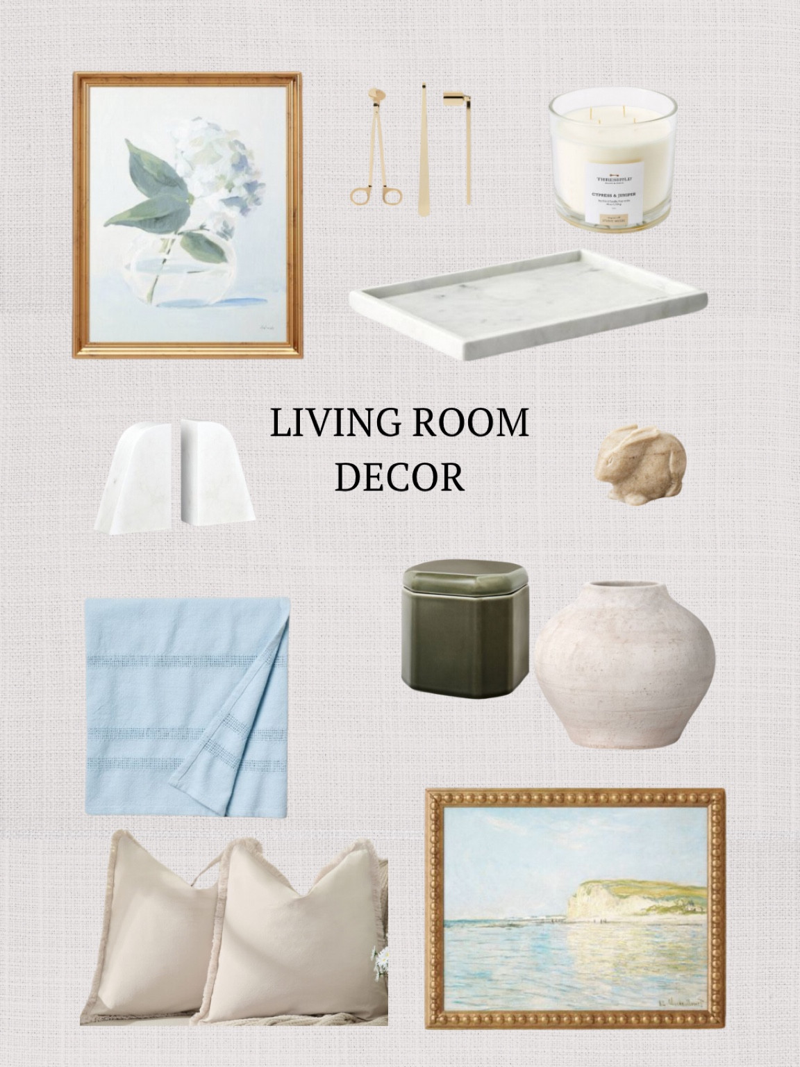 my living room decor 🐚🌊🧺

marble coffee table tray, wall art, coastal home decor, studio McGee, linen throw pillow covers, bookends, coffee table decor, bookshelf decor 

#LTKHome #LTKFindsUnder50 #LTKSummerSales