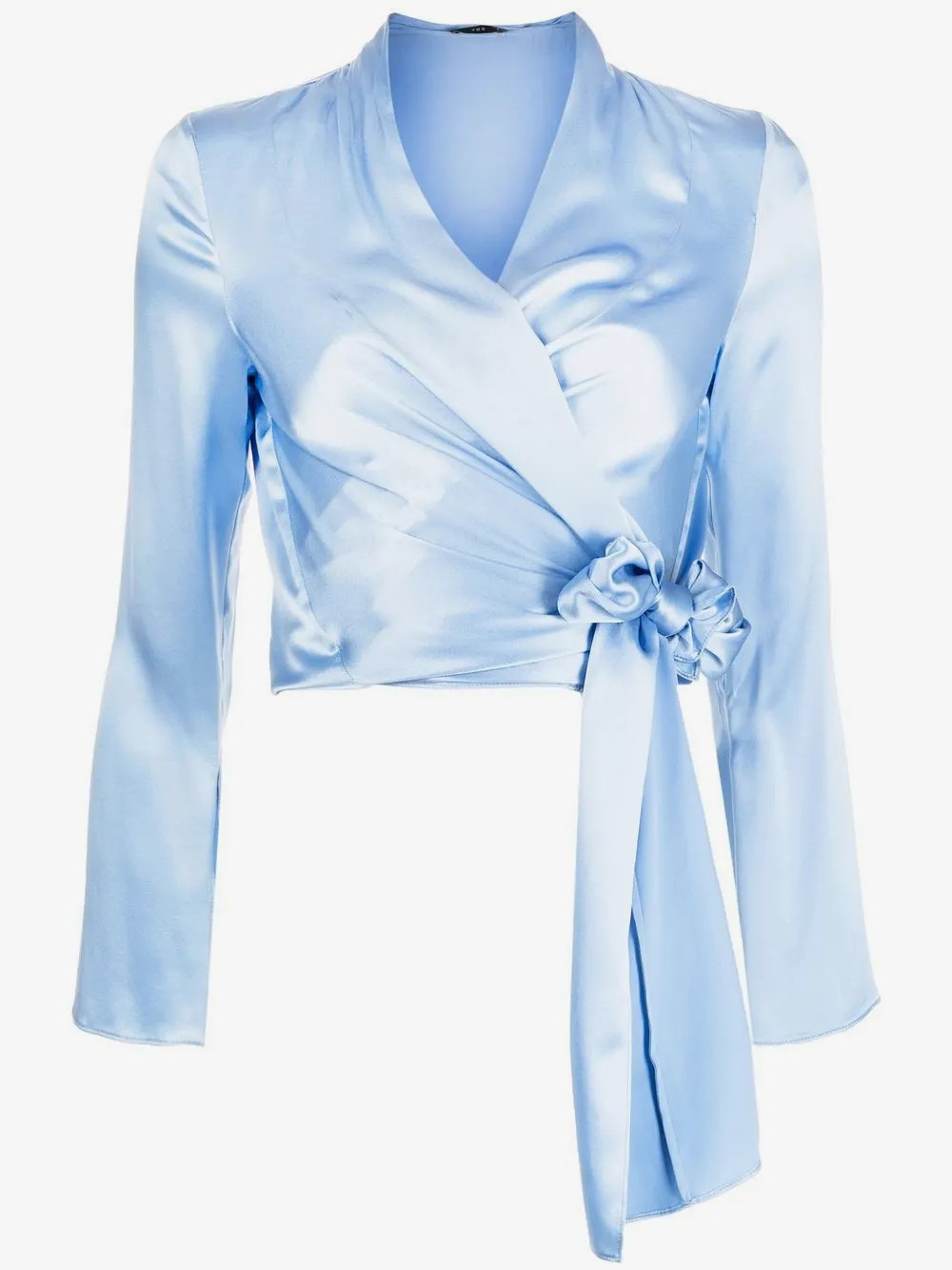 silk wrap blouse | Farfetch Global