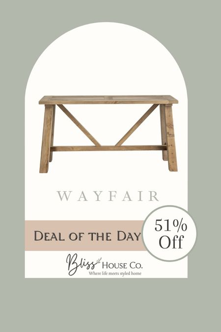 🎉 Today’s Deal of the Day at Wayfair! Snag this rustic-chic console table at a jaw-dropping 51% off 🌟. Perfect for bringing a touch of timeless elegance to your home. Don’t miss out—this deal is here today, gone tomorrow! 🛒💨

#LTKHome #LTKSaleAlert #LTKStyleTip