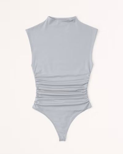 Cotton-Modal Ruched Shell Bodysuit | Abercrombie & Fitch (US)