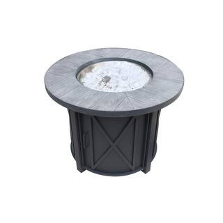 Hampton Bay Park Canyon 35 in. Round Steel Propane Fire Pit Kit-FPC-C-02 - The Home Depot | The Home Depot