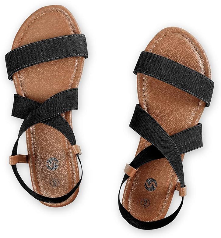 Rekayla Flat Elastic Sandals for Women | Amazon (US)