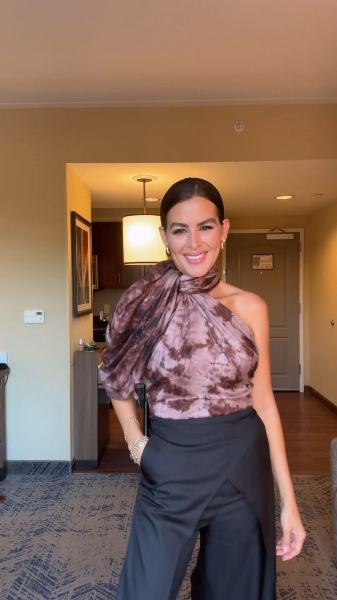 Wearing a size S in pants. Adding exact scarf/saring. Lipstick is toffe shimmer

#LTKOver40 #LTKStyleTip #LTKSeasonal