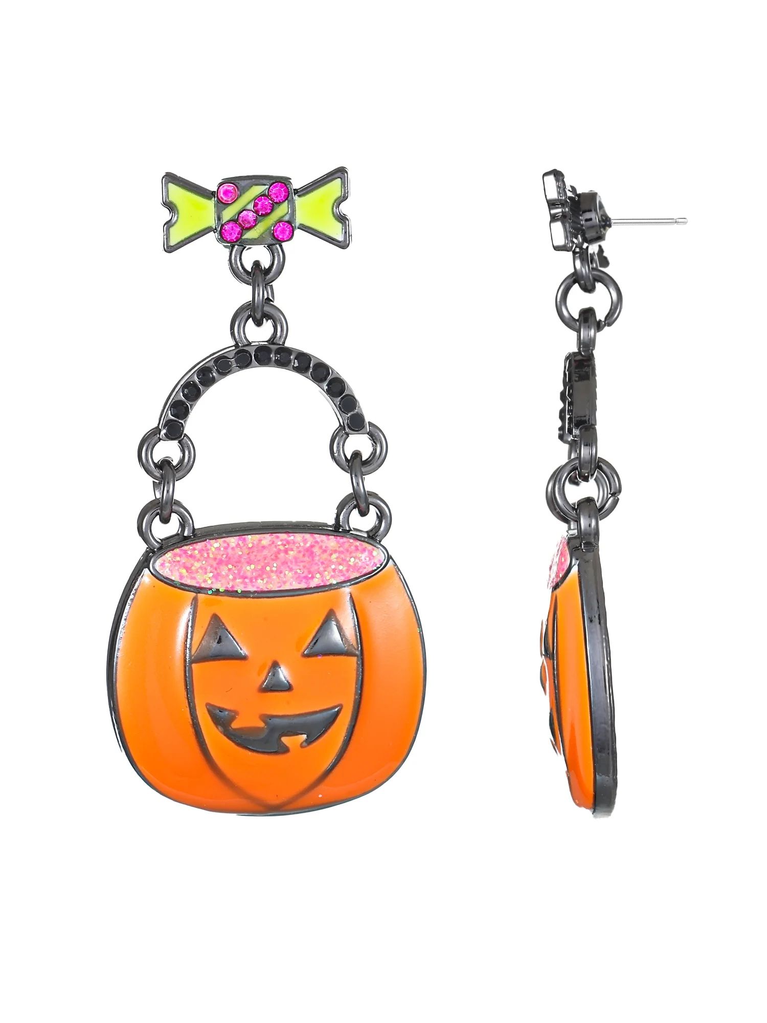 Way to Celebrate Halloween Goldtone Candy Corn Earring, 1 Pair, Female | Walmart (US)