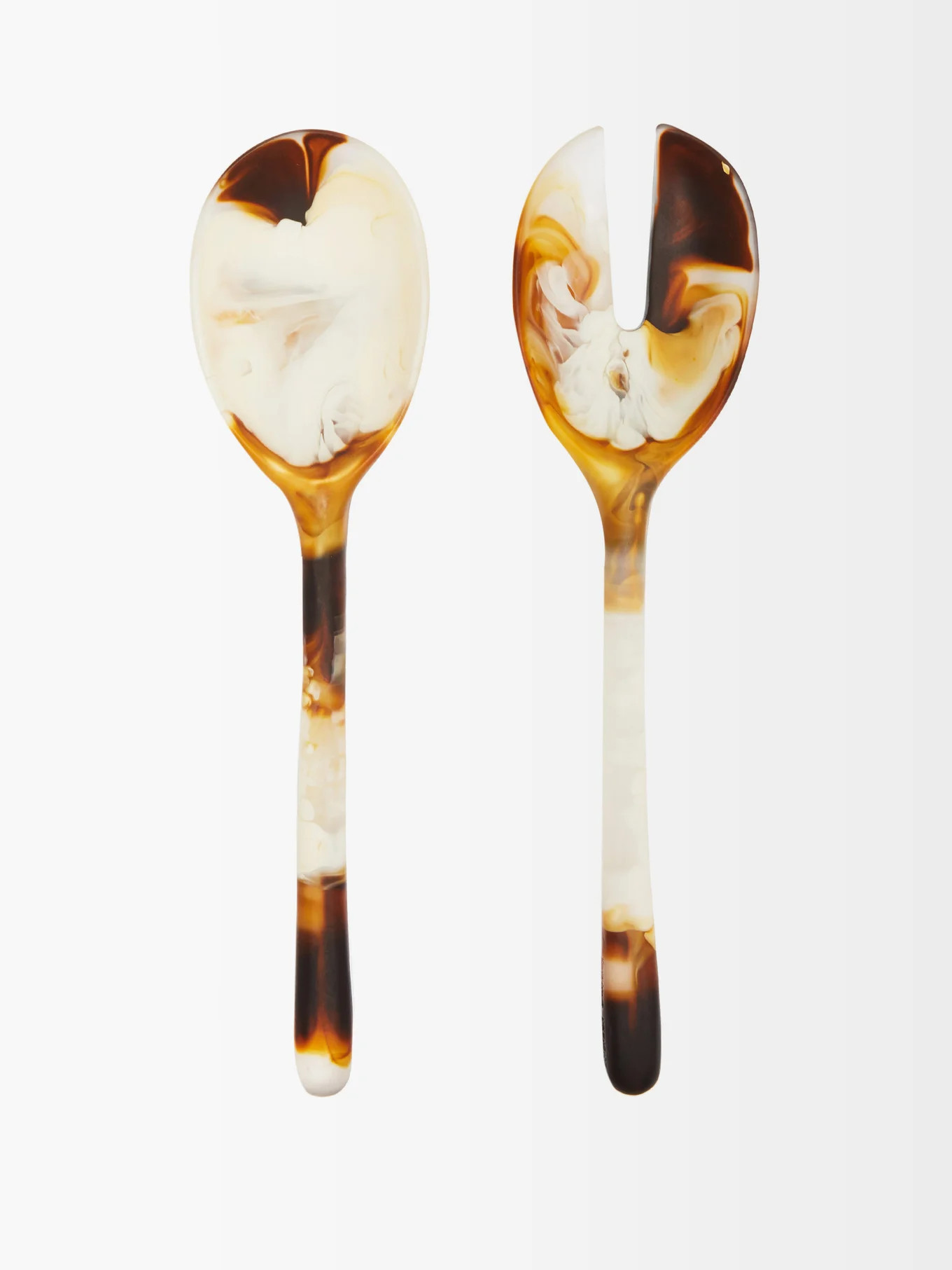 Stone marbled-resin salad servers | Matches (UK)