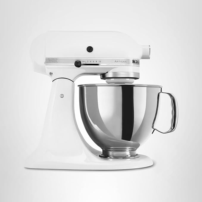 KitchenAid Artisan Series 5 Quart Tilt Head Stand Mixer with Pouring Shield KSM150PS, White | Amazon (US)