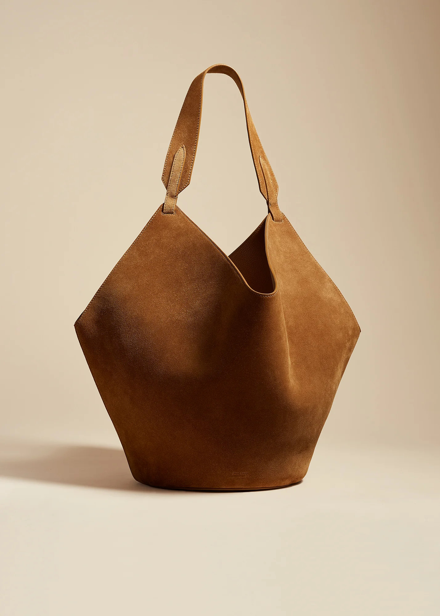 KHAITE - Medium Lotus Tote In Mud Suede | Khaite