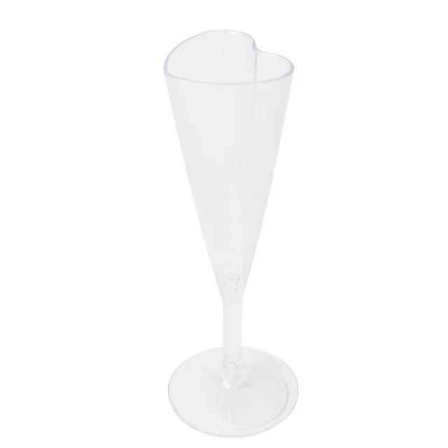 Valentine's Day Heart Shape Clear Plastic Champagne Glass by Way To Celebrate | Walmart (US)