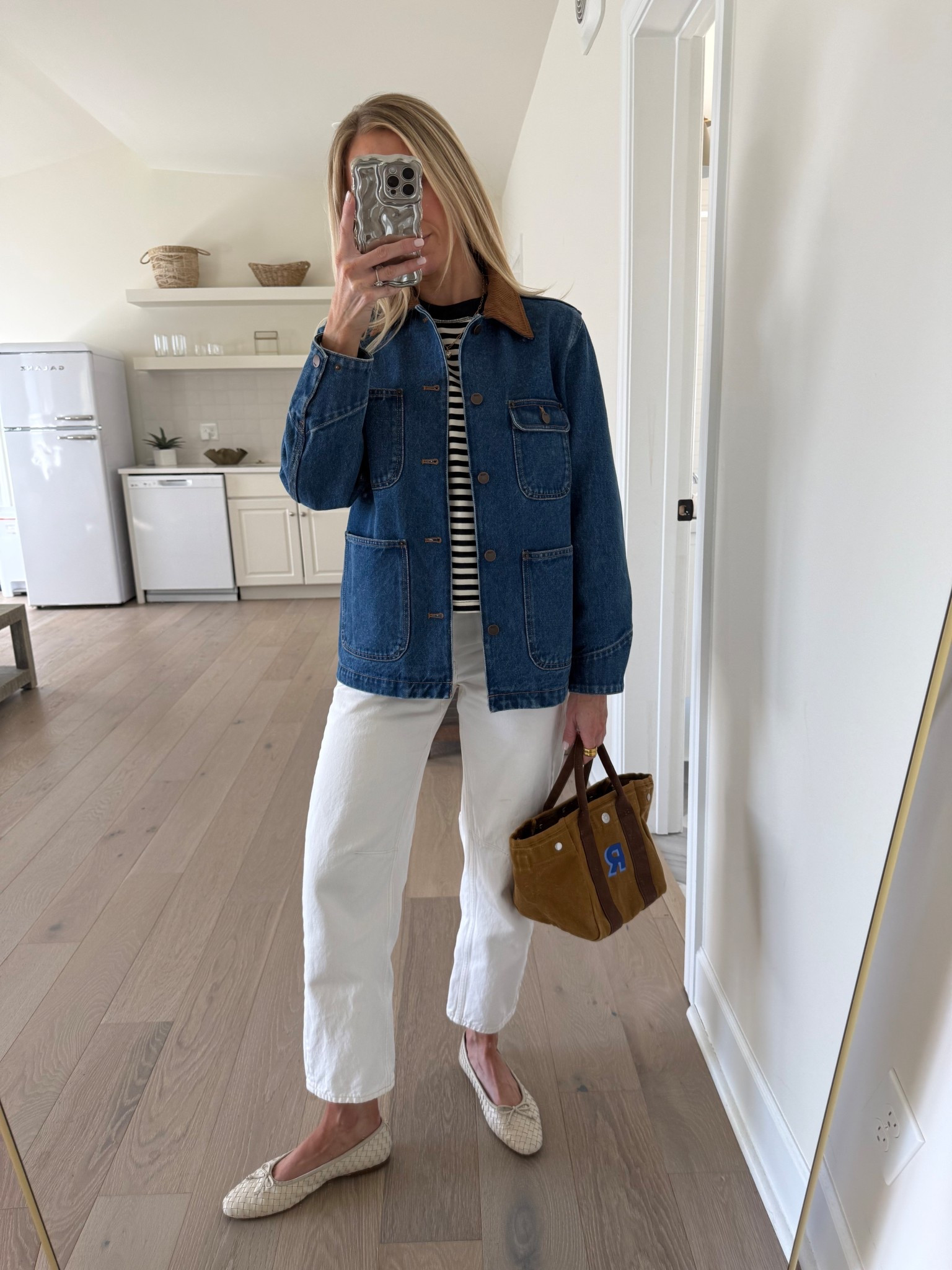 Spring outfits 2026!

Denim jacket - small
Darted barrel cream denim - 23 (sized down one size as they run large) 
Striped long sleeve tee - small
Cream ballet flats - sized up a half size 

#LTKootd #LTKgrwm