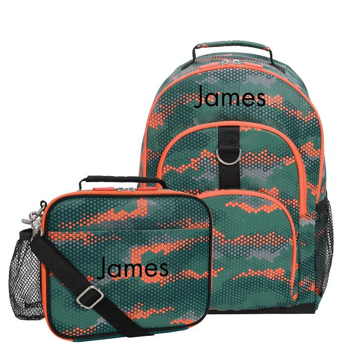 Gear-Up Hexagon Camo Reflective Backpack &amp; Cold Pack Lunch Bundle | Pottery Barn Teen